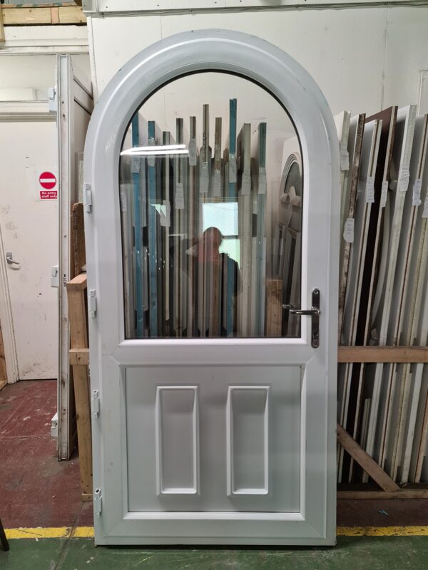 Used Upvc White Arch Back Door 1010mm x 2055mm (0337) - Image 2