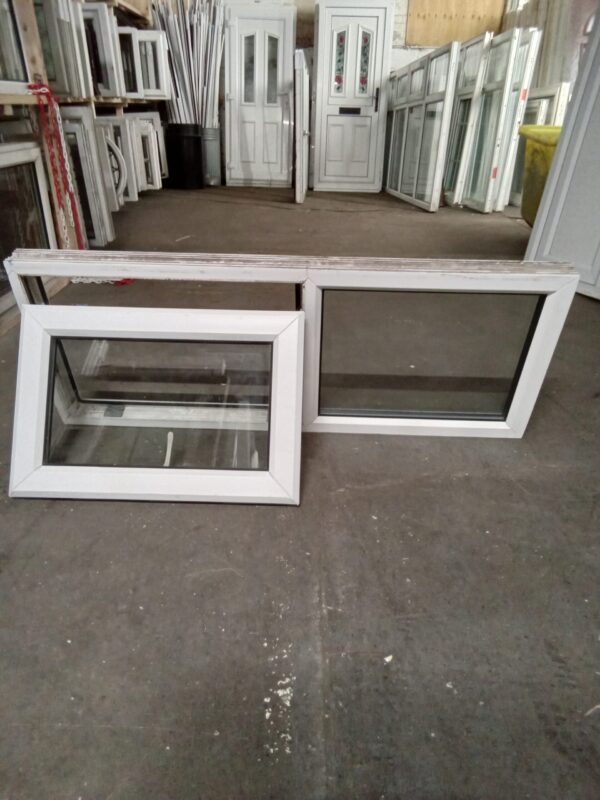 Used White Upvc Window 1340mm x 520mm W0412 - Image 3