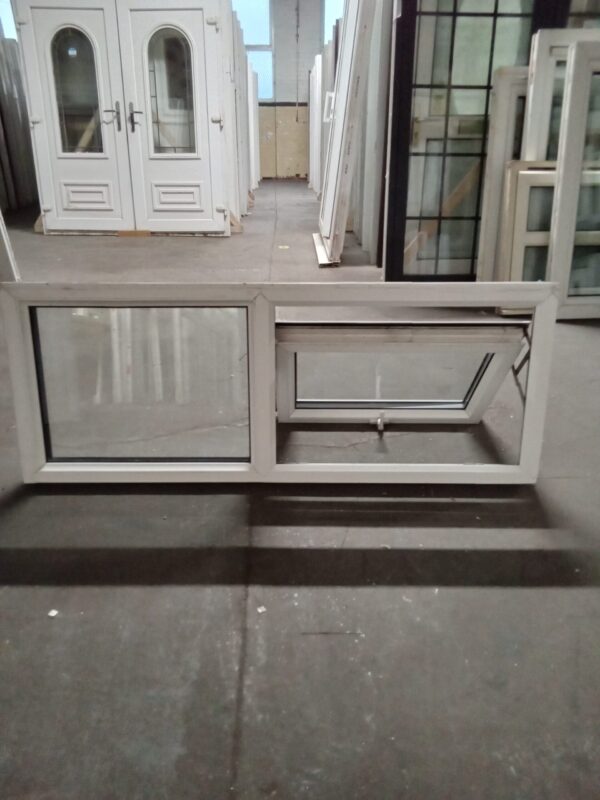 Used White Upvc Window 1340mm x 520mm W0412 - Image 4