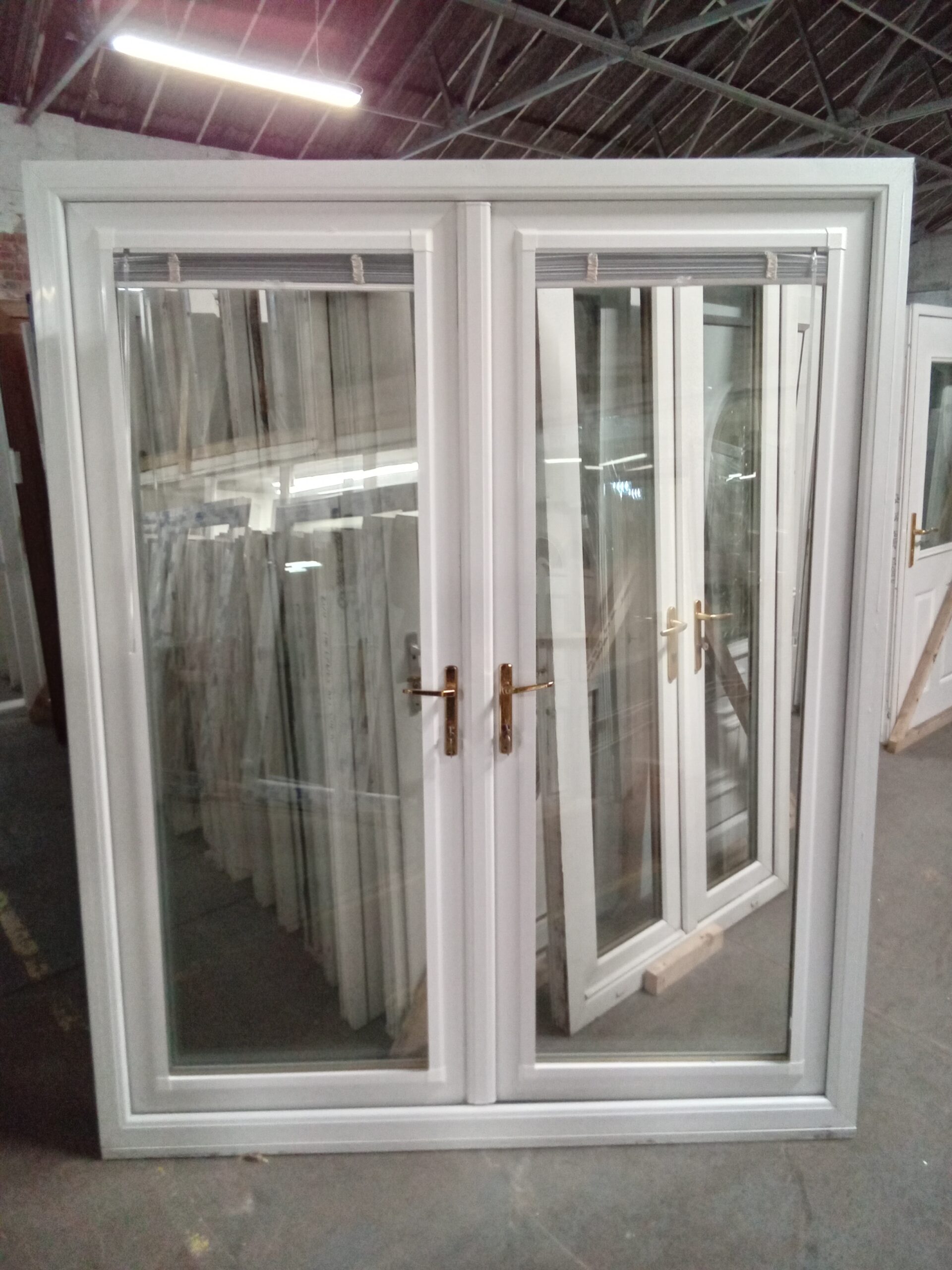 Used White Upvc French Doors 1800mm X 2200mm EA7 Used UPVC Windows