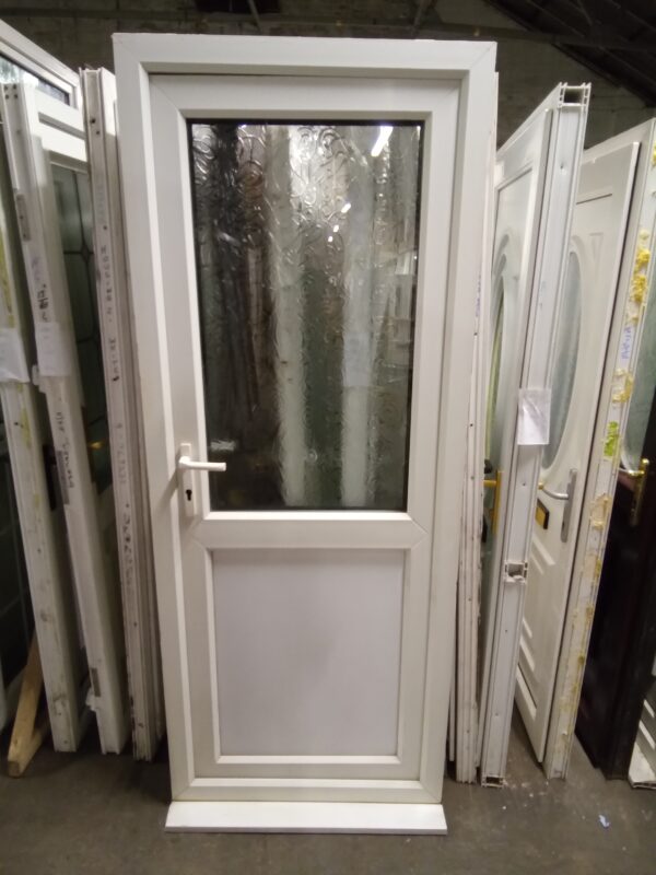 Used White Upvc Back Door 840mm x 2115mm 0531 - Image 3