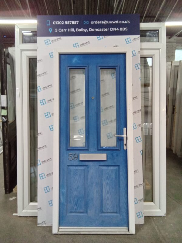 Used Blue Composite Front Door 880mm x 2035mm 0091