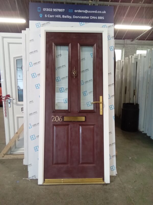 Used Brown Composite Front Door 920mm x 2095mm 0142