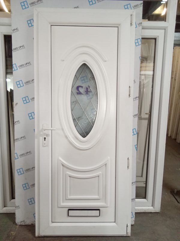 Used White Upvc Front Door 905mm x 2090mm 0417 - Image 3