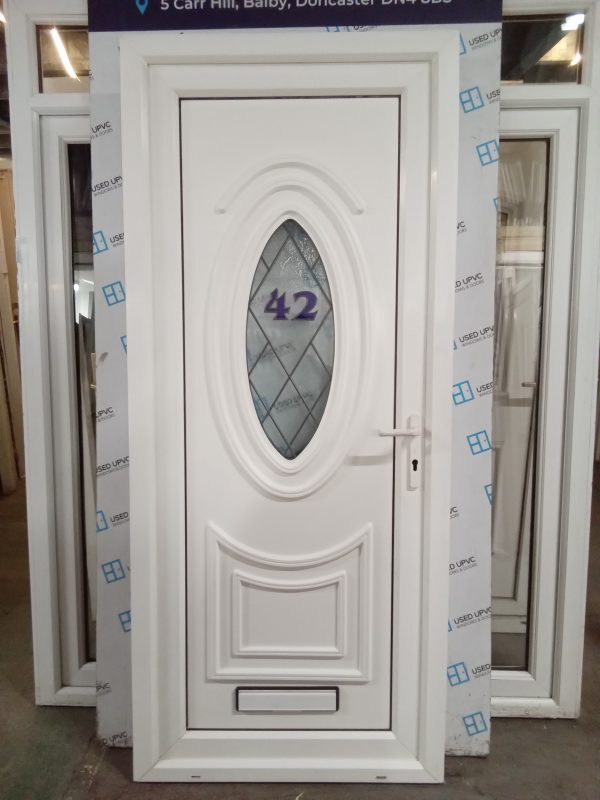 Used White Upvc Front Door 905mm x 2090mm 0417