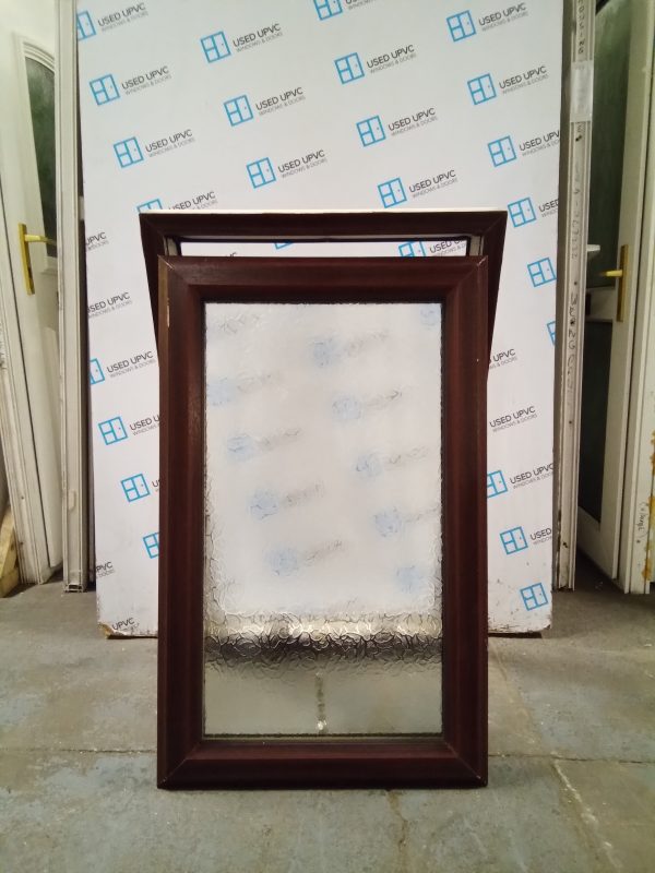 Used woodgrain and white upvc window 665mm x 1065mm W0049 - Image 4