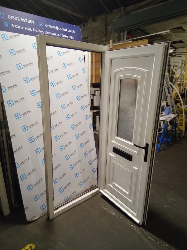 Used white Upvc front door 900mm x 2025mm (880mm reduced) 0737 - Image 4