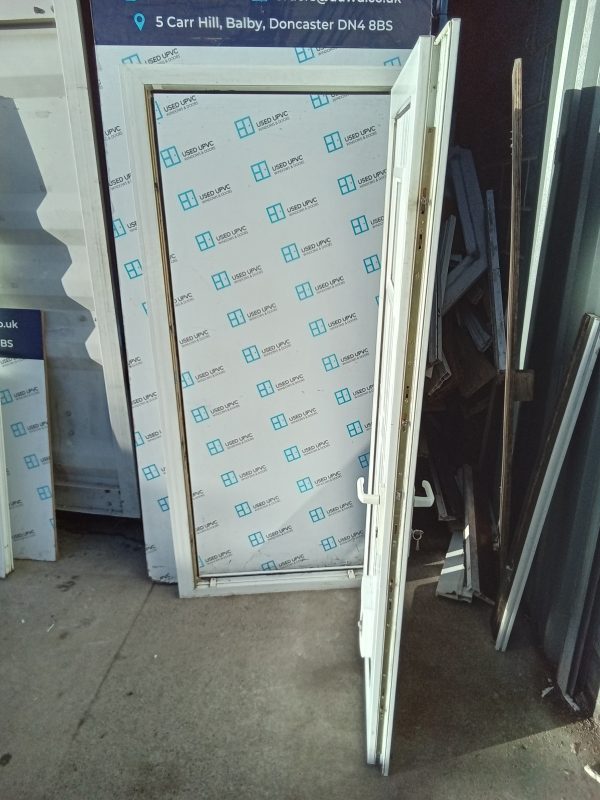 Used White Upvc Back Door 930mm x 2050mm C8D32 - Image 3