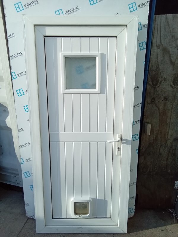 Used White Upvc Back Door 930mm x 2050mm C8D32