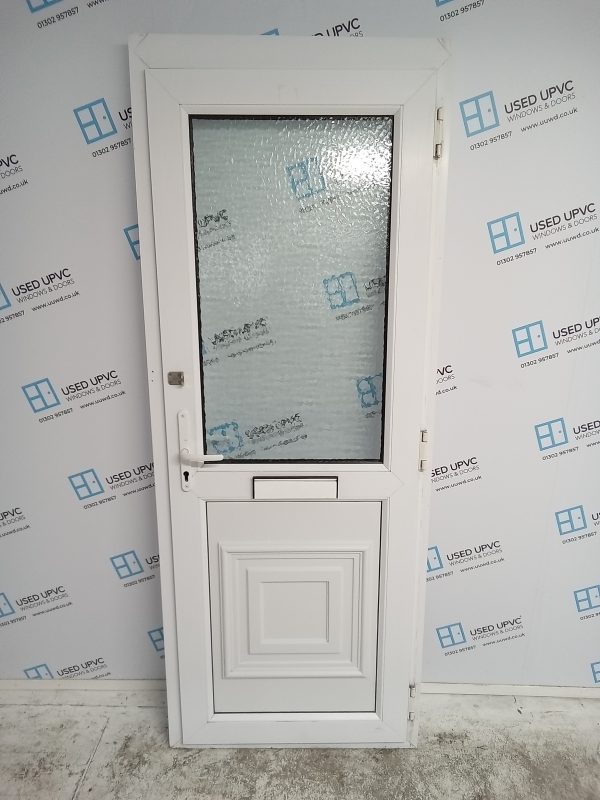 Used White Upvc Front Door 830mm x 2130mm 0223 - Image 2