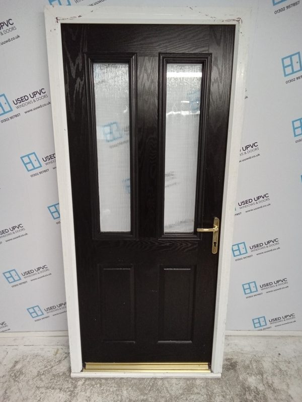 Used Black Composite Back Door 950mm x 2080mm 0743