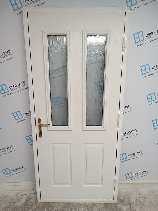 Used Black Composite Back Door 950mm x 2080mm 0743 - Image 2