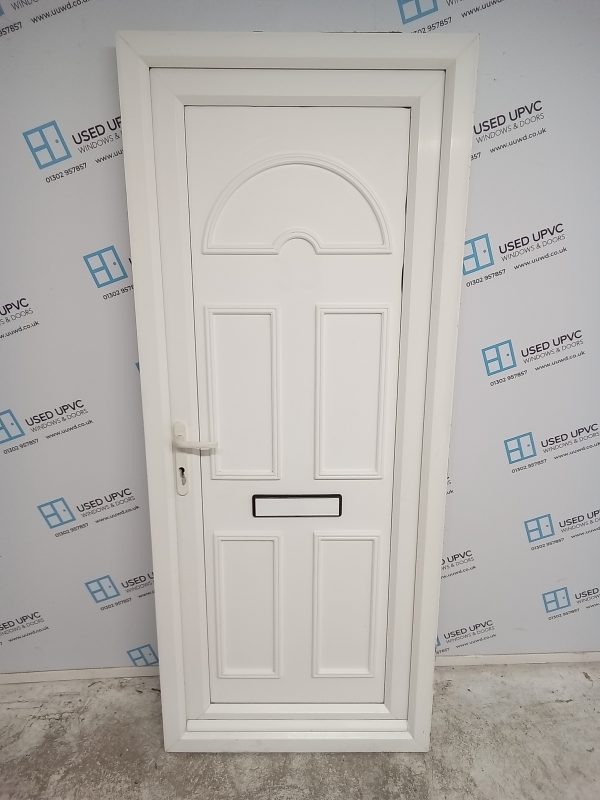 Used White Upvc Front Door 850mm x 2050mm 0086