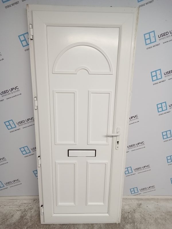 Used White Upvc Front Door 850mm x 2050mm 0086 - Image 2