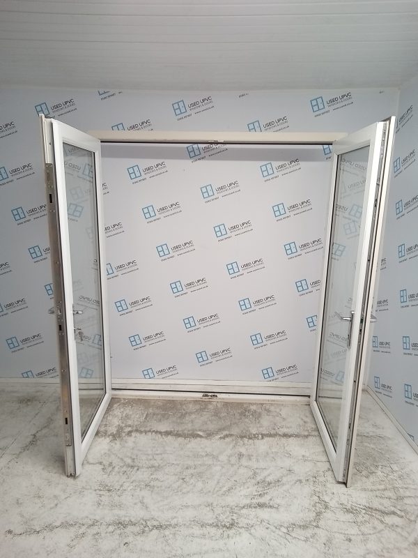 Used Cream Upvc French Doors 1790mm x 2060mm EA6 - Image 3