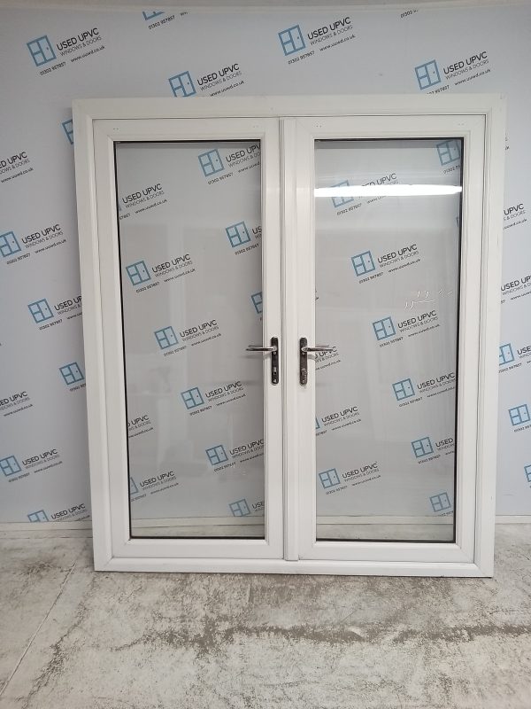 Used Cream Upvc French Doors 1790mm x 2060mm EA6 - Image 2