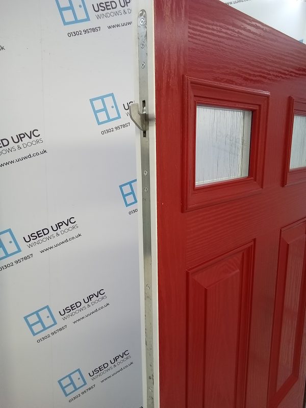 Used red Composite Front door 820mm x 2025 0409 - Image 4