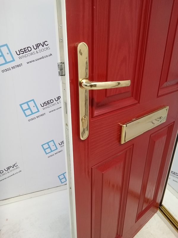 Used red Composite Front door 820mm x 2025 0409 - Image 5