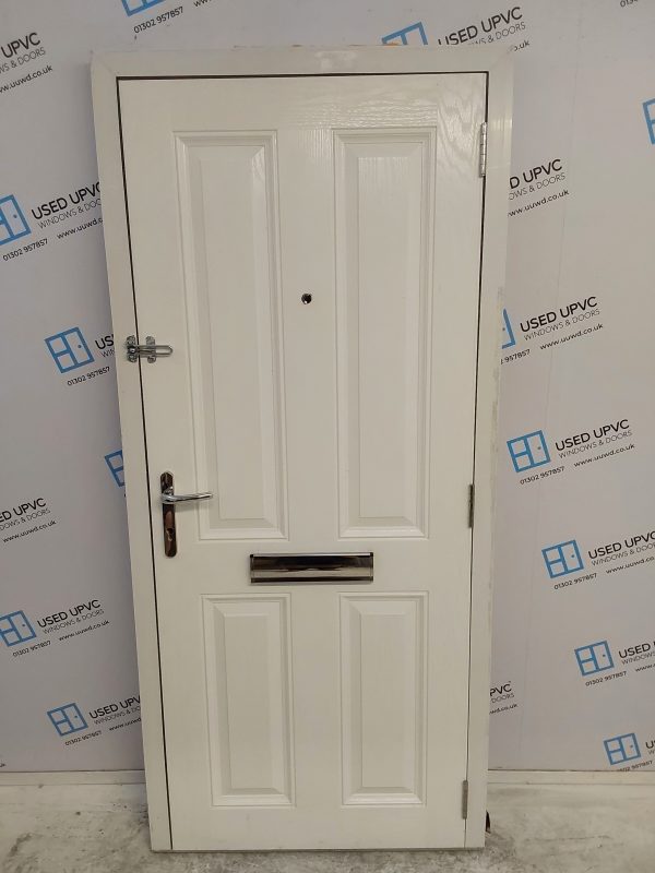 Used White Composite Front Door 895mm x 1980mm 0315 - Image 2