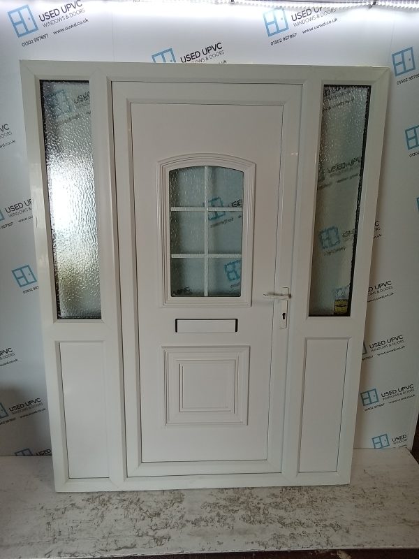 Used White Upvc Front Door And Side Panels 1540mm x 2035mm DS015