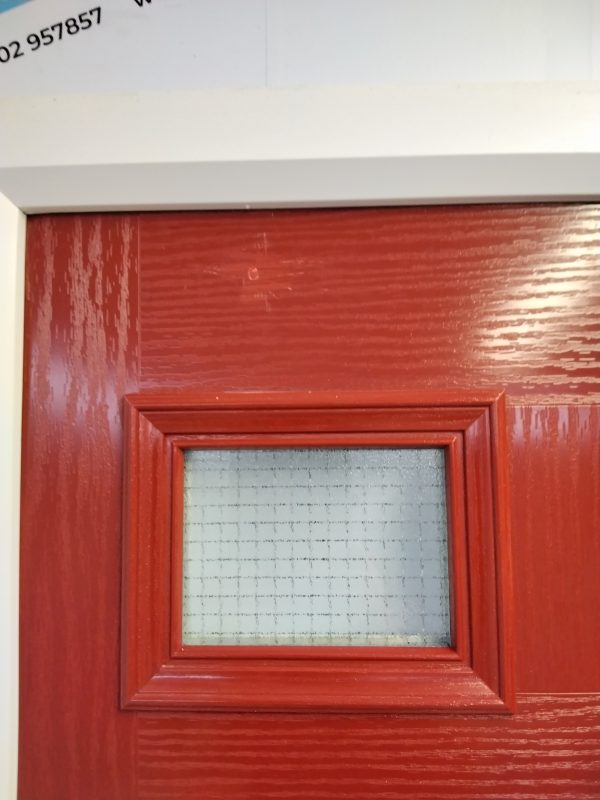 Used Red Composite Front Door 870mm x 2085mm 0779 - Image 6