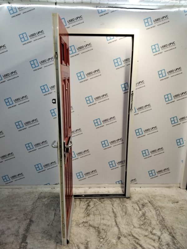 Used Red Composite Front Door 870mm x 2085mm 0779 - Image 3