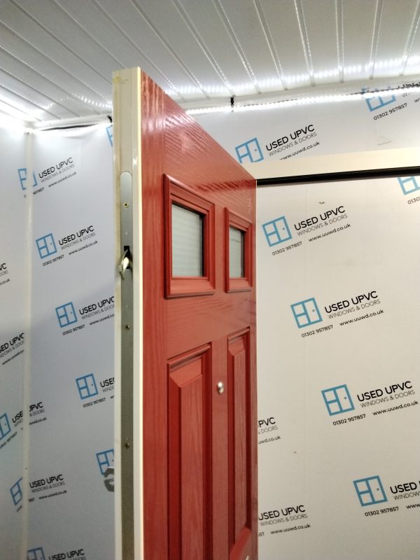 Used Red Composite Front Door 870mm x 2085mm 0779 - Image 4