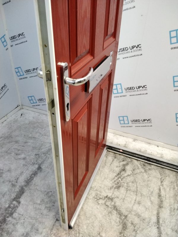 Used Red Composite Front Door 870mm x 2085mm 0779 - Image 5