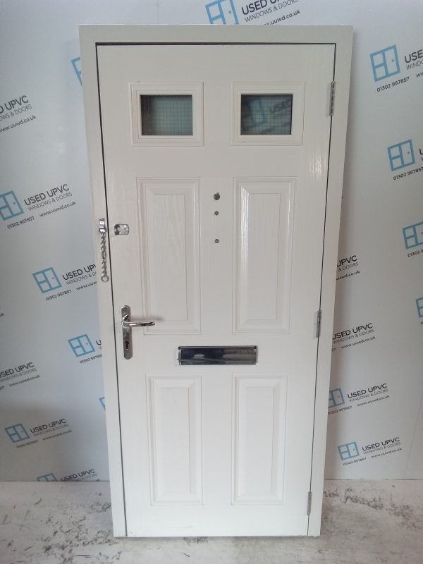 Used White Composite Front Door 875mm x 2060mm C11D20 - Image 2