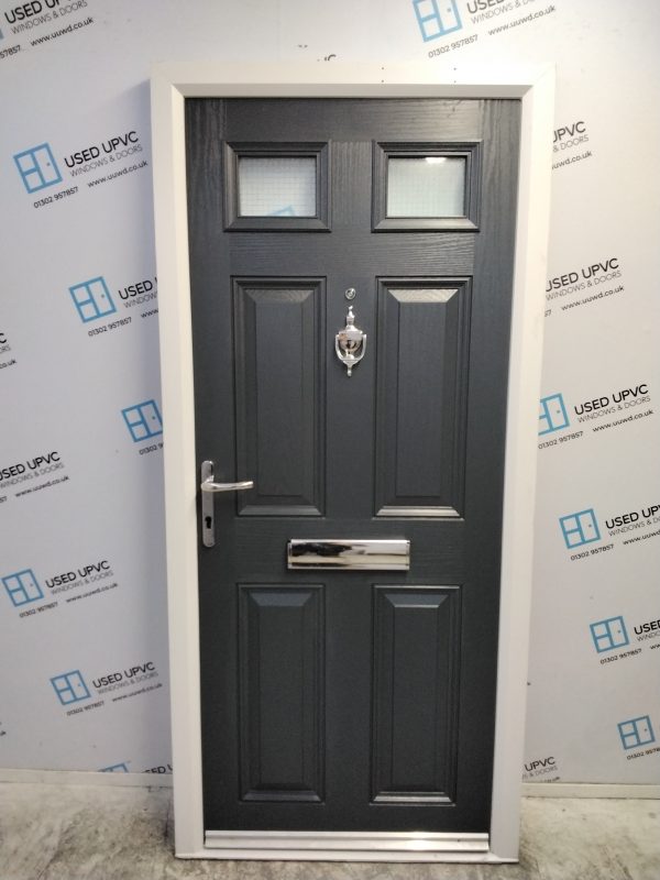 Used Anthracite Grey Composite Front Door 900mm x 1960mm C1044