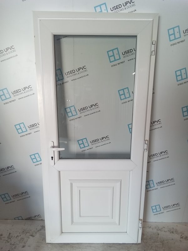 Used White Upvc Back Door (outwards opening) 925mm x 2025mm 0398