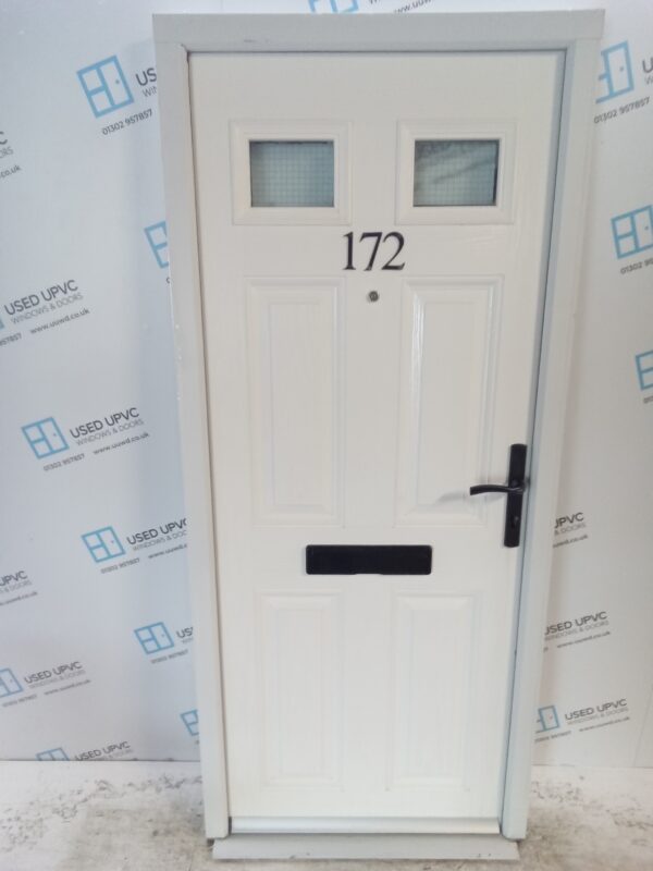 Used White Composite Front Door 870mm x 2000mm C9D44