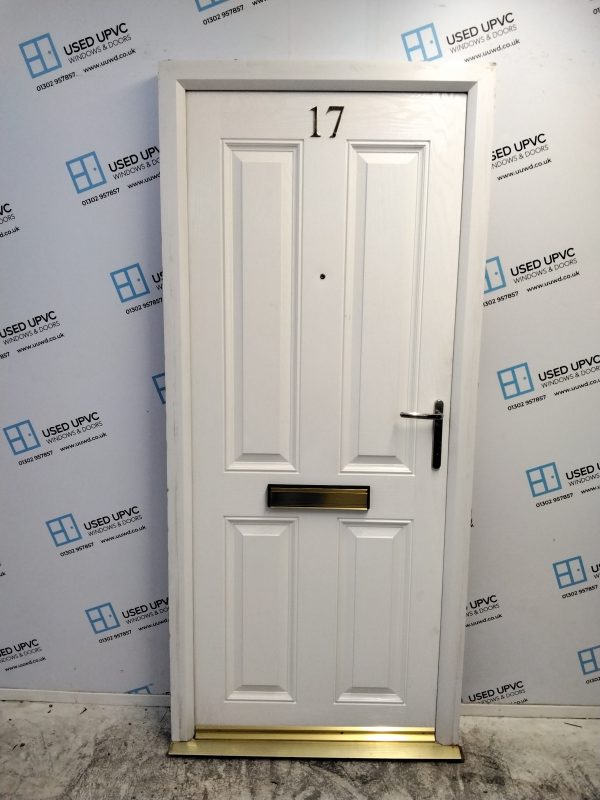 Used White Composite Front Door 895mm x 2015mm 0314