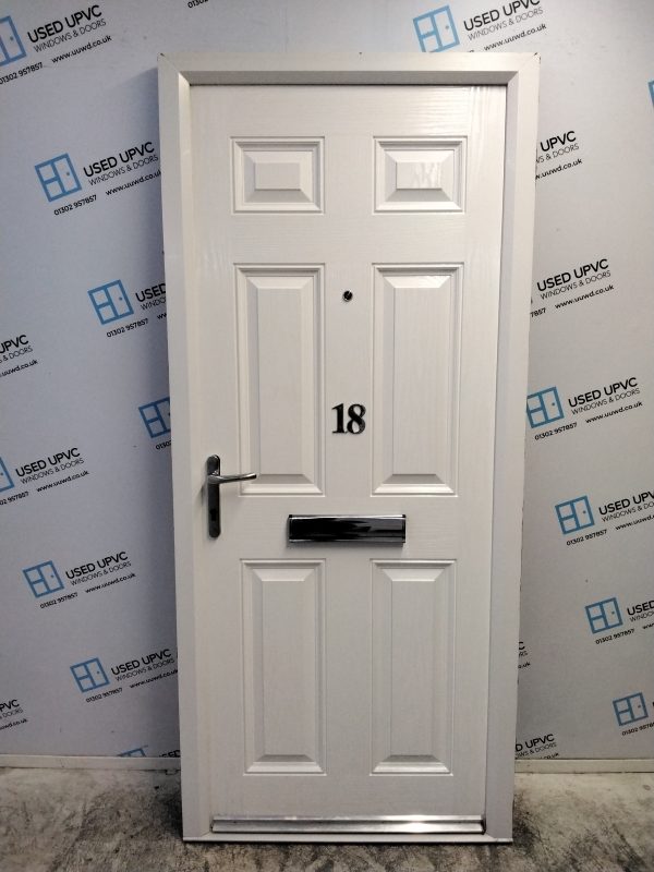 Used White Composite Front Door 895mm x 2015mm 0436