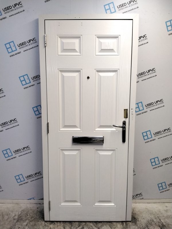 Used White Composite Front Door 895mm x 2015mm 0436 - Image 2