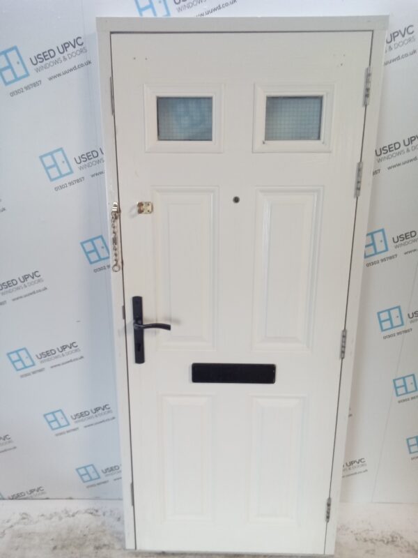 Used White Composite Front Door 870mm x 2000mm C9D44 - Image 6