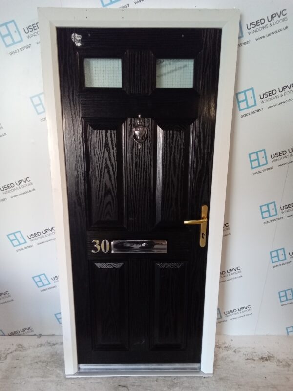 Used Black Composite Front Door 895mm x 1980mm 0003