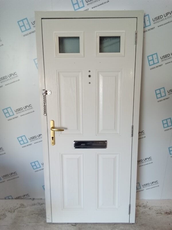 Used Black Composite Front Door 895mm x 1980mm 0003 - Image 4