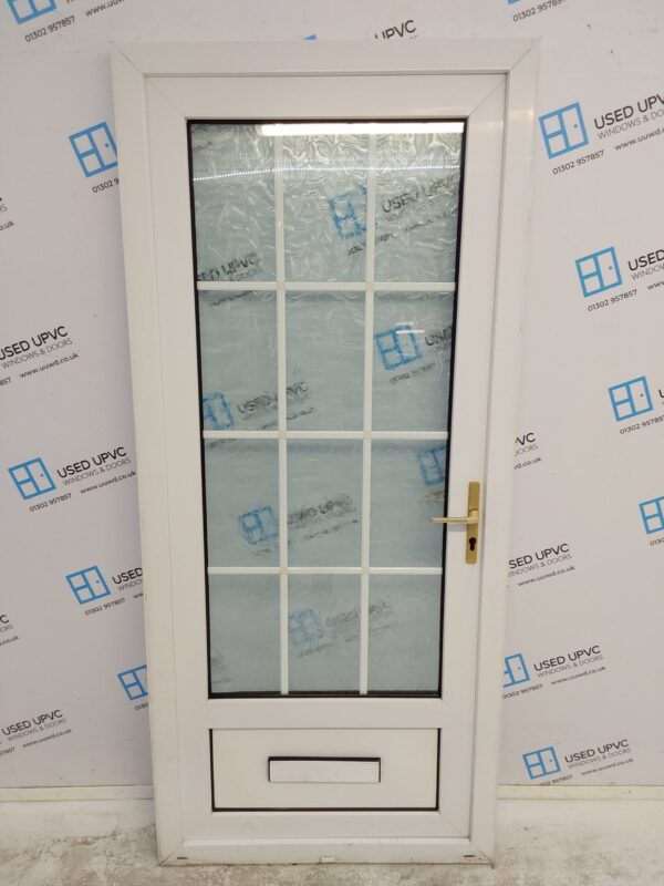 Used White Upvc Front Door 900mm x 2015mm 0018