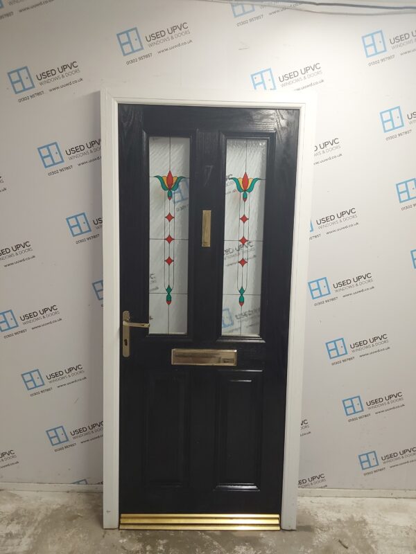 Used Black Composite Front Door 925mm x 2035mm C1D067