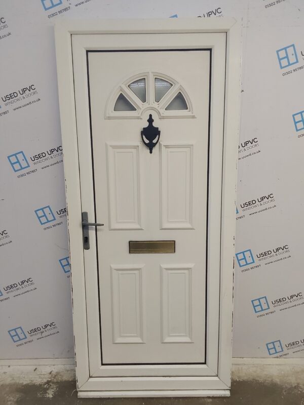 Used White Upvc Front Door 890mm x 2010mm C6024