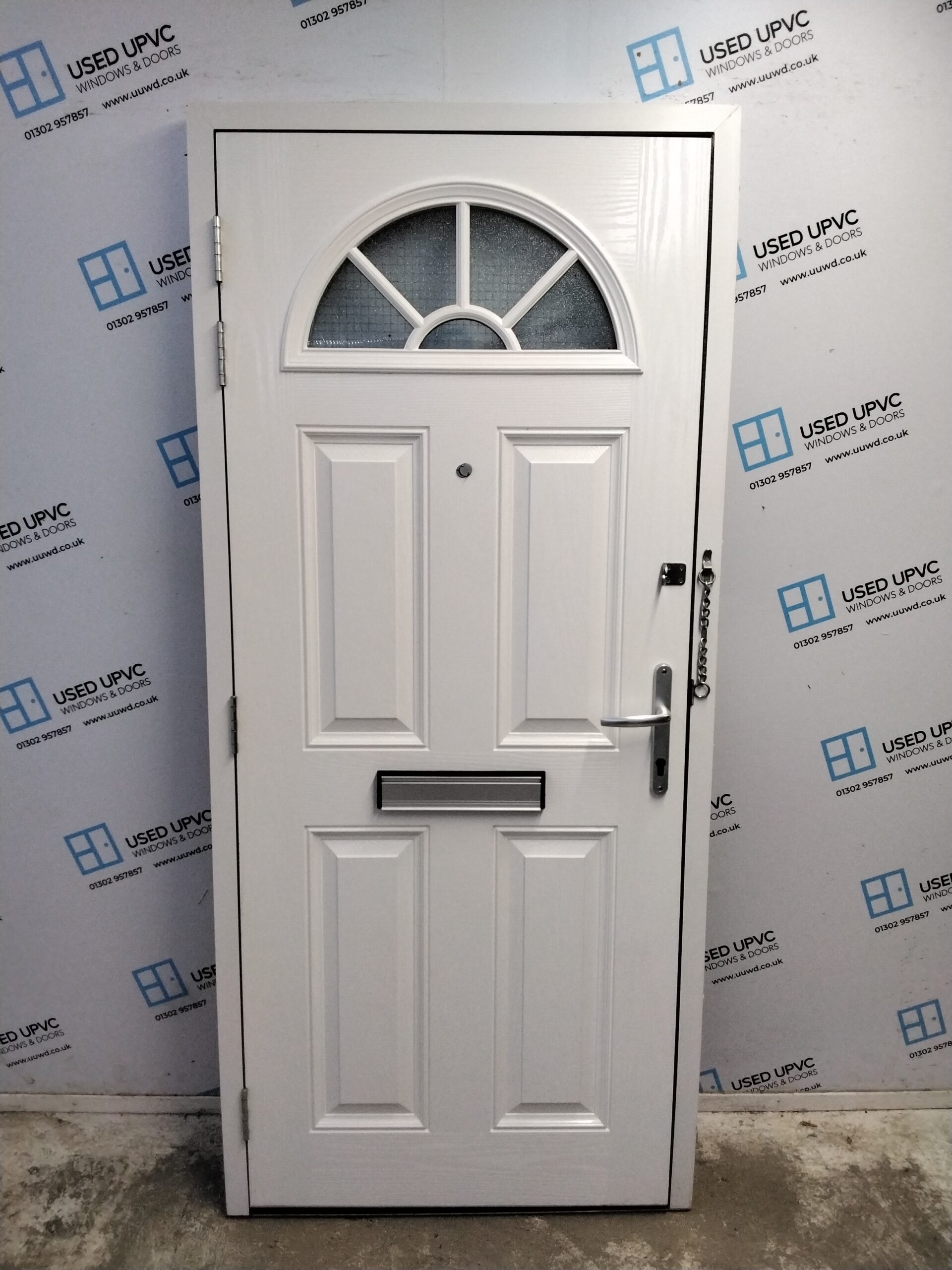 Used Black Composite Front Door 900mm x 2005mm 0622 Used UPVC Windows