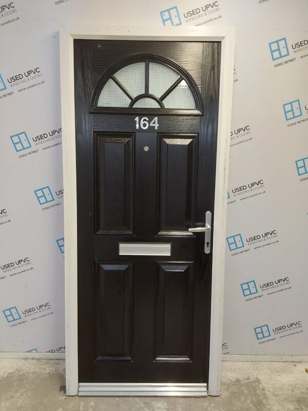 Used Black Composite Front Door 890mm x 2025mm 0368