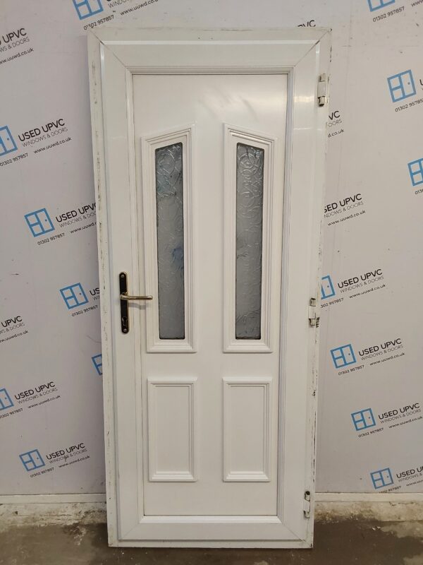 Used White Upvc Back Door 855mm x 2025mm 0197 - Image 2