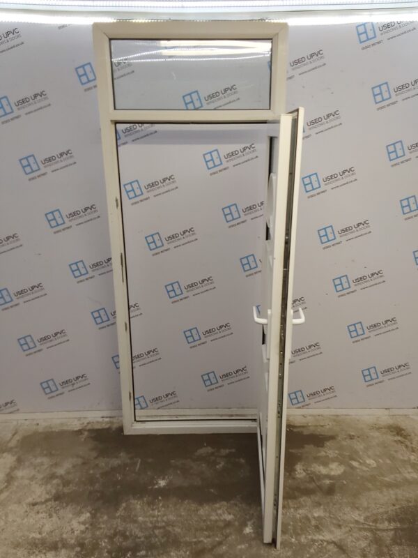 Used White Upvc Back Door And Toplight 920mm x 2290mm 0201 - Image 3