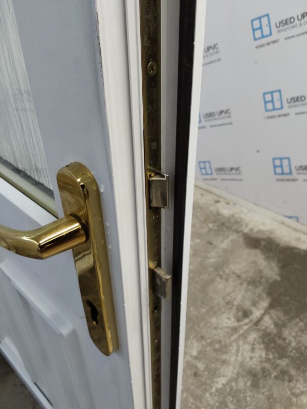 Used White Upvc Back Door 950mm x 2040mm (reduce to 920mm) C12D49 - Image 5