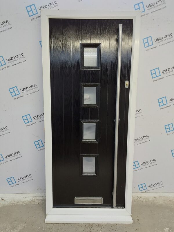 Used Black Composite Front Door 925mm x 2095mm 0685