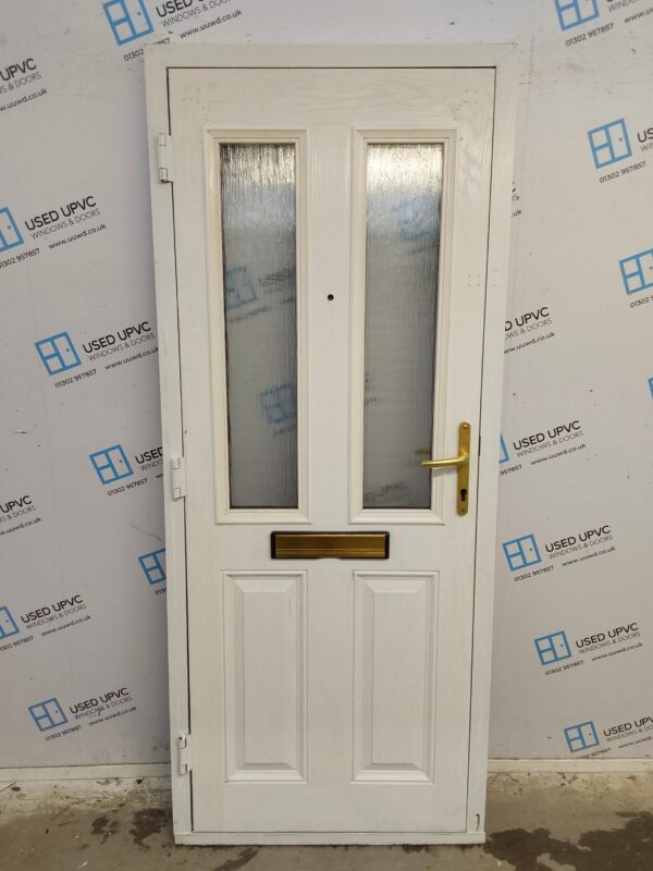 Used Oak Composite Front Door 855mm x 2045mm C8D72 - Image 2