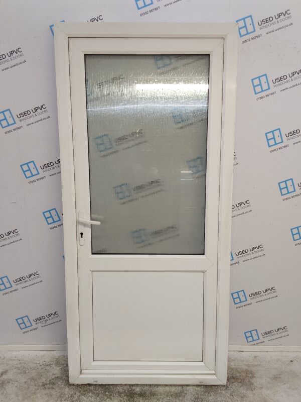 Used White Upvc Back Door 1000mm x 2150mm 0239