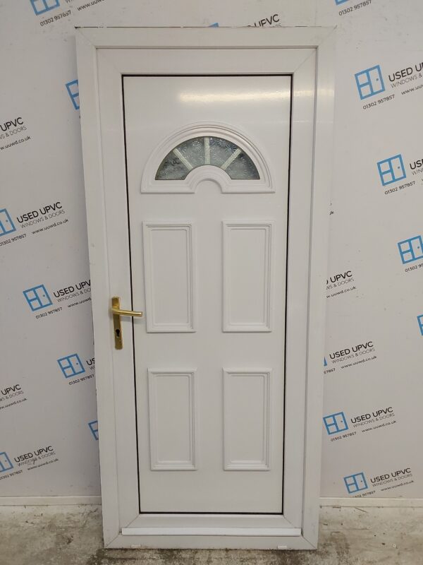 Used White Upvc Back Door 890mm x 2010mm 0226